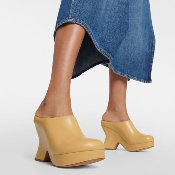 Loewe Terra 100 leather platform clogs size 37 - Picture 2 of 16